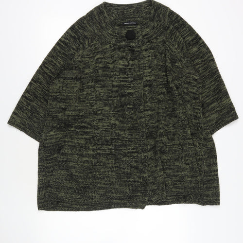 Jeffrey & Paula Green Chunky Knit Cape Size 20/22