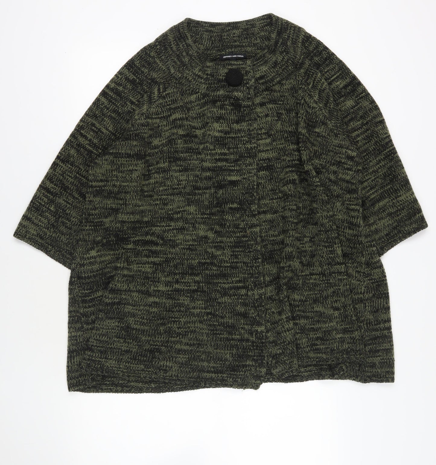 Jeffrey & Paula Green Chunky Knit Cape Size 20/22
