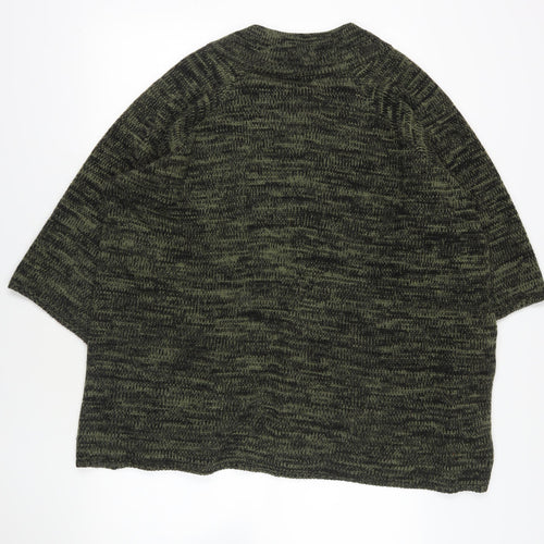 Jeffrey & Paula Green Chunky Knit Cape Size 20/22