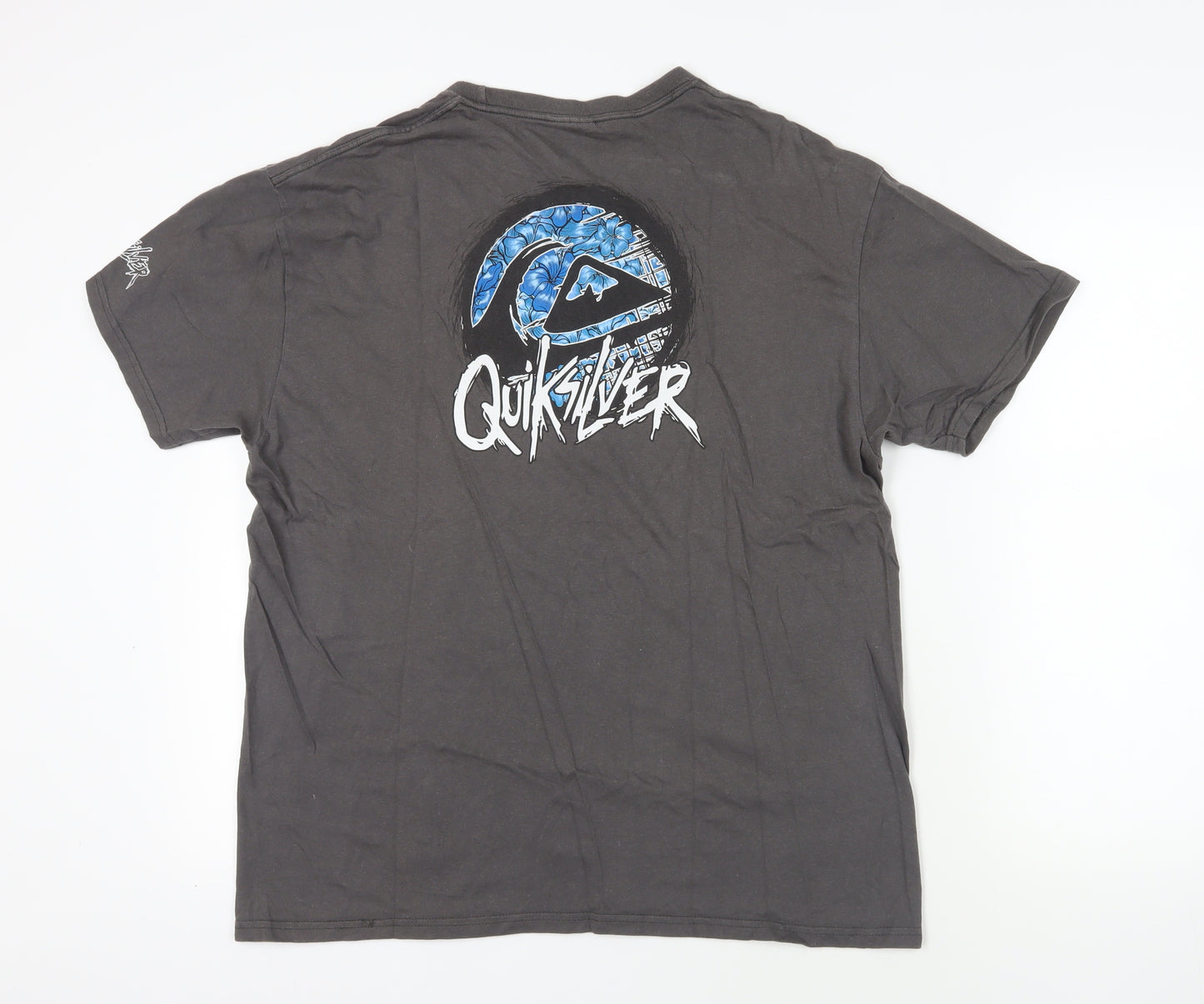 Quiksilver Grey Graphic T-Shirt Men’s L Casual Style