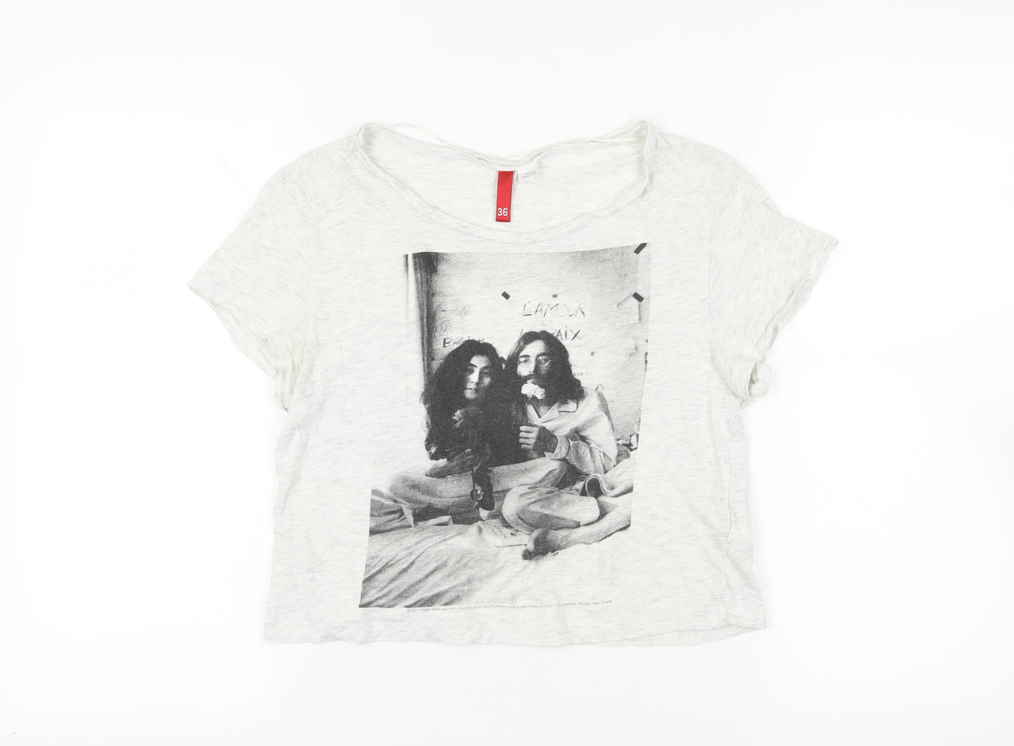 John Lennon White T-Shirt Women's Size 8
