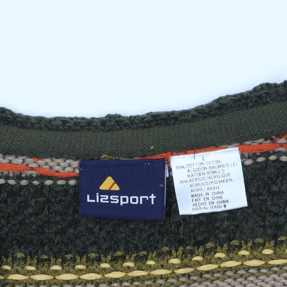 Liz Sport Multicolour Cardigan L Lightweight Knit