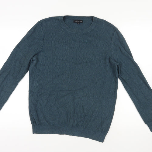 Red Herring Blue Cotton Pullover Jumper - M