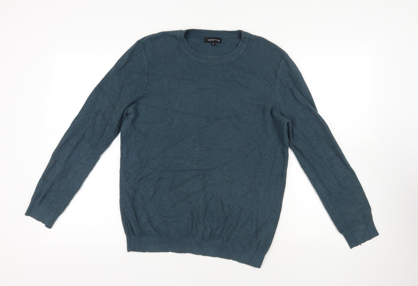 Red Herring Blue Cotton Pullover Jumper - M