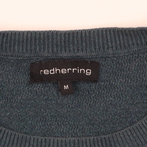 Red Herring Blue Cotton Pullover Jumper - M