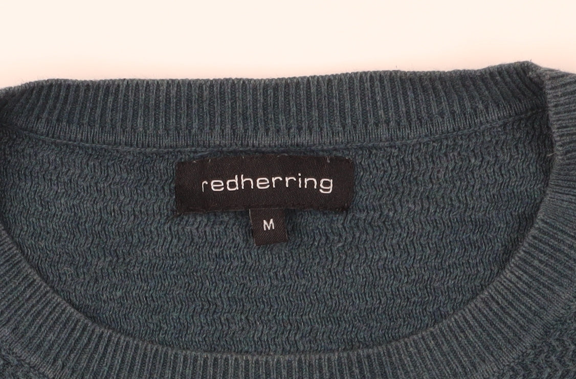 Red Herring Blue Cotton Pullover Jumper - M