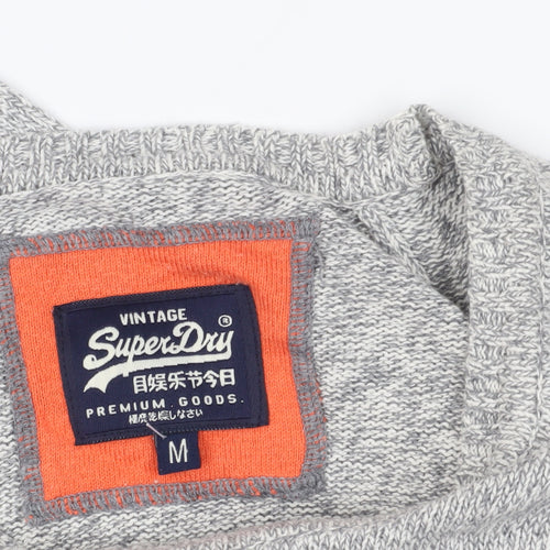 Superdry Grey Cotton Pullover Jumper M