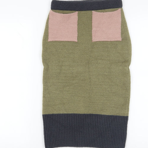 Cashel Green Midi Skirt, S, Acrylic, Winter Essential