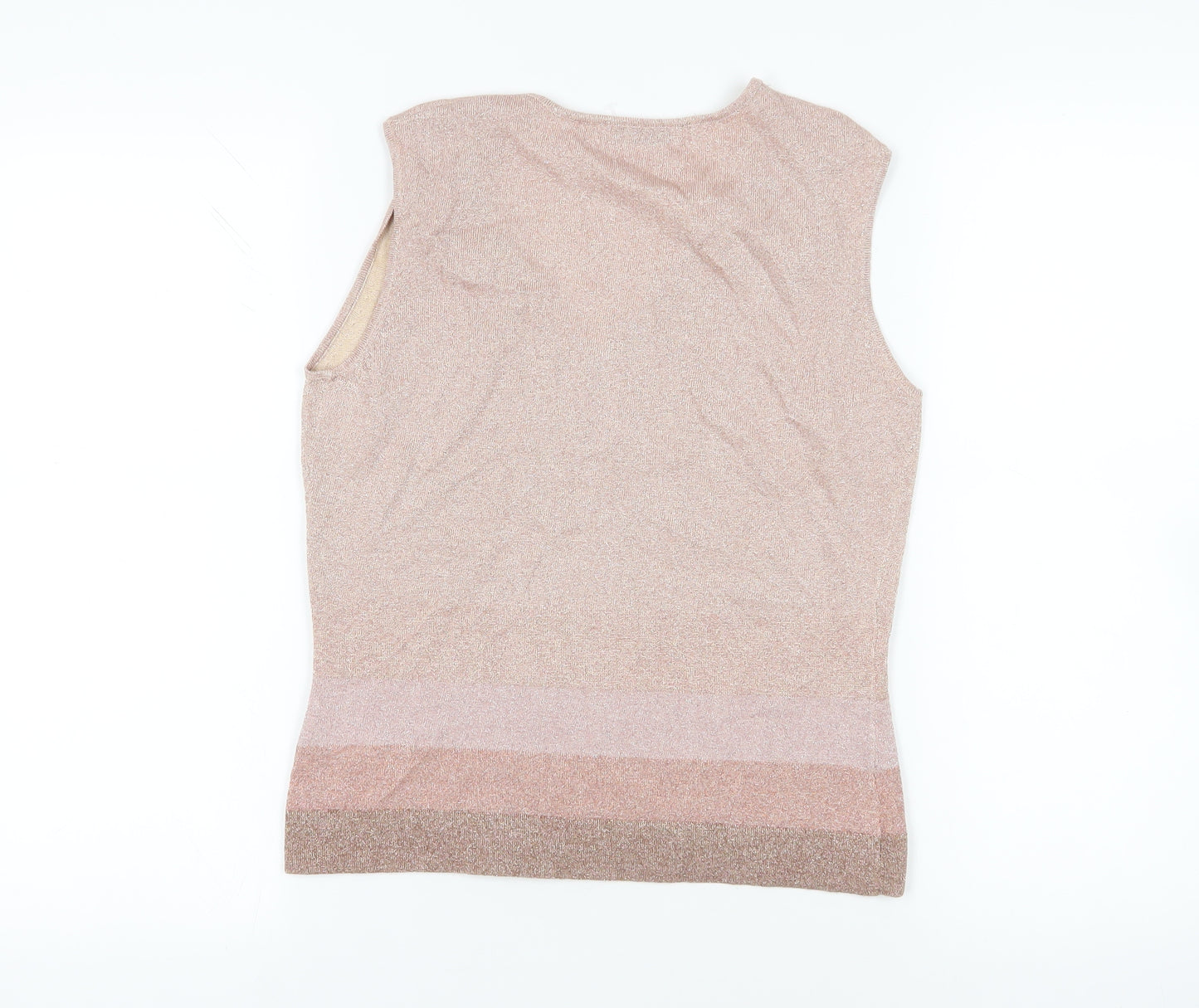 Precis Petite Beige V-Neck Sleeveless Tank Top M