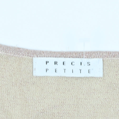 Precis Petite Beige V-Neck Sleeveless Tank Top M