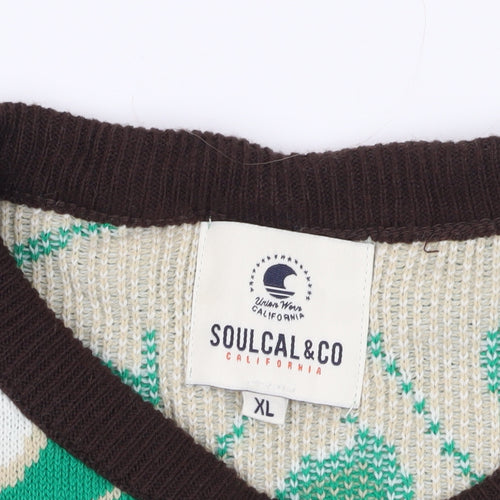 SoulCal&Co XL Brown Christmas Jumper