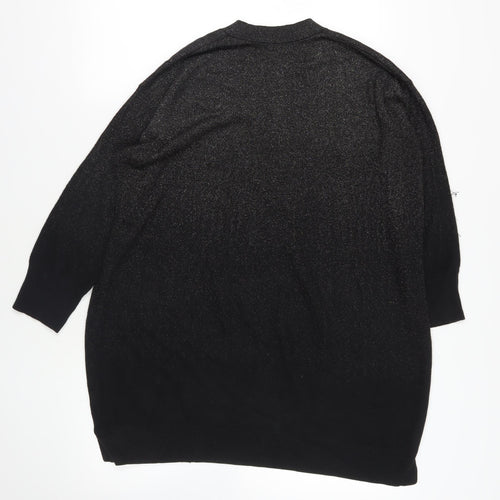 White Label Black V-Neck Pullover Jumper - Size L