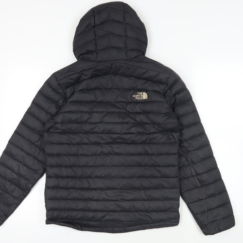 The North Face Black Puffer Jacket L Hooded Boys