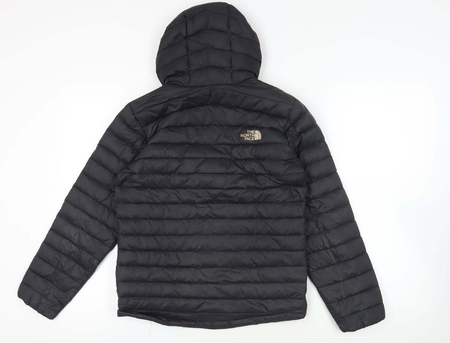 The North Face Black Puffer Jacket L Hooded Boys