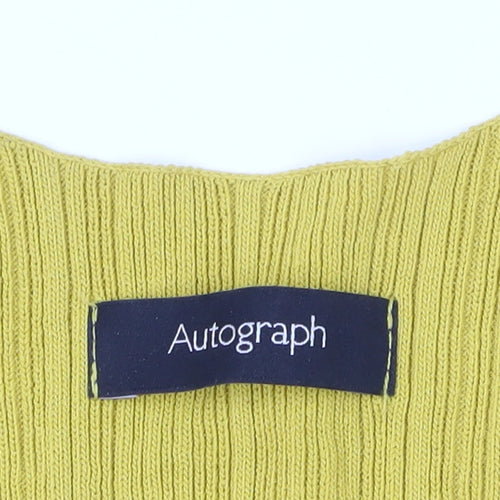 Autograph Yellow V-Neck Sleeveless Knit Tank Top