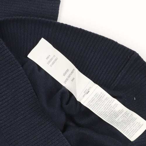 Hollister Blue V-Neck Pullover Jumper S