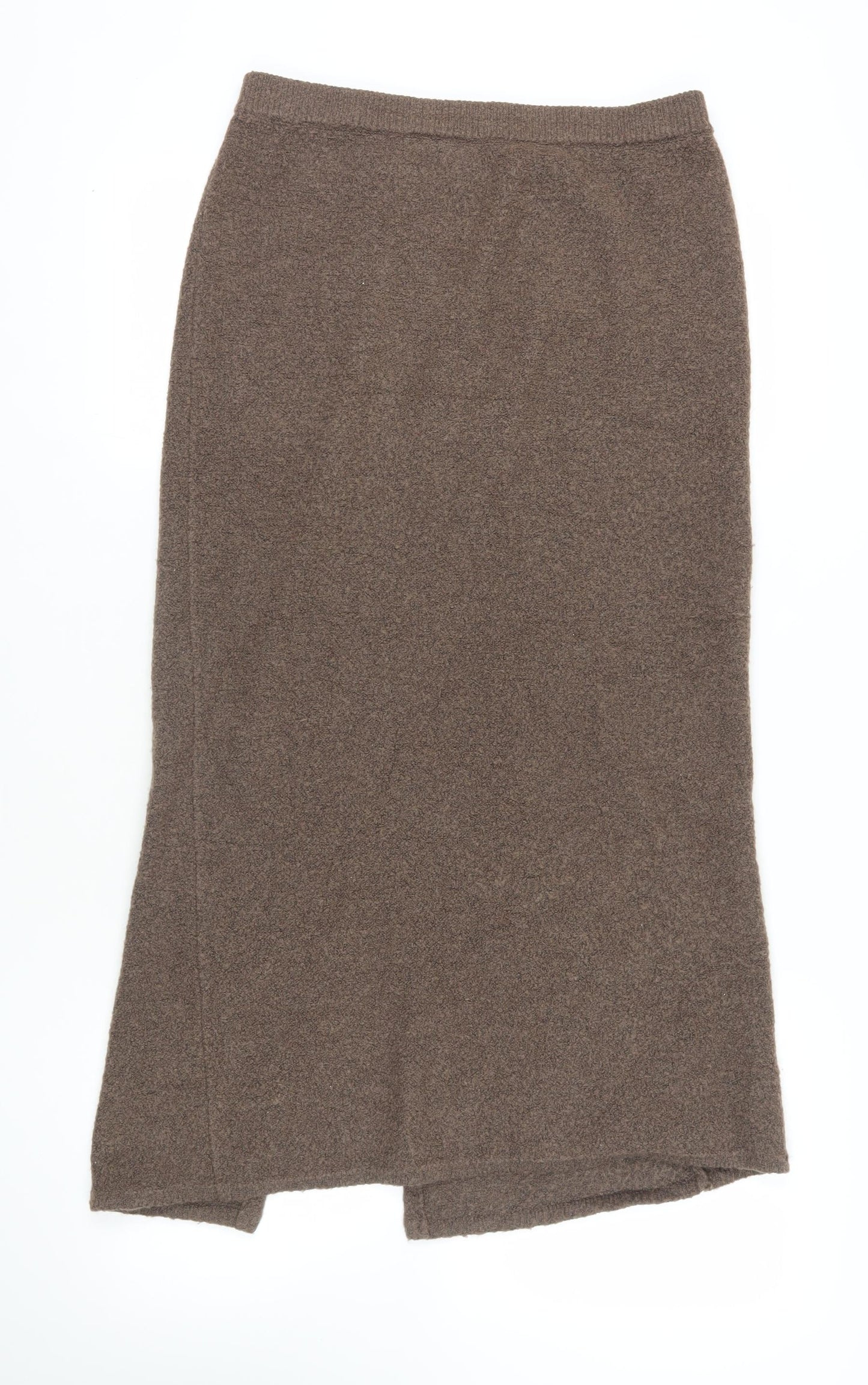 East Brown Midi Wool Blend Skirt XL