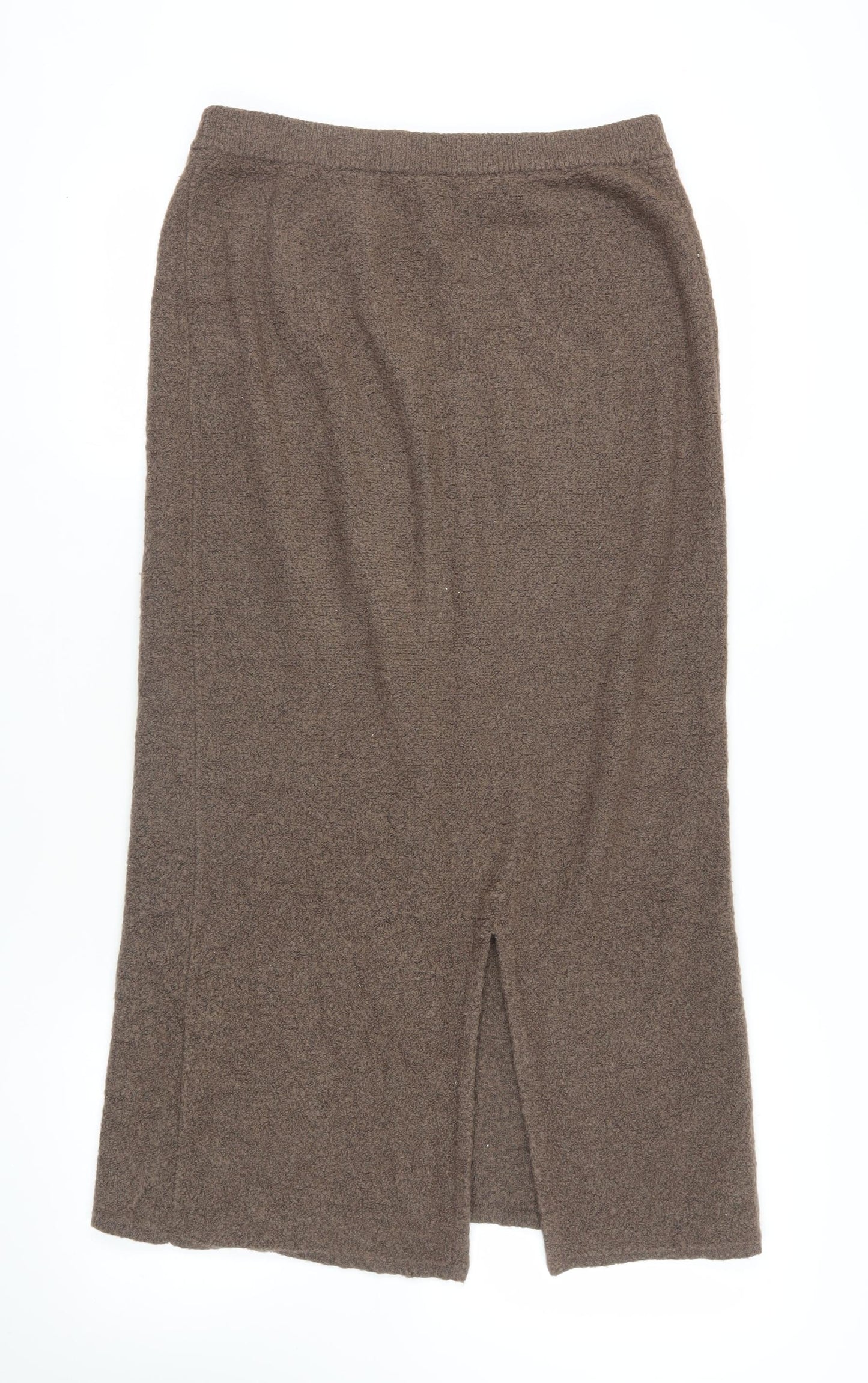 East Brown Midi Wool Blend Skirt XL