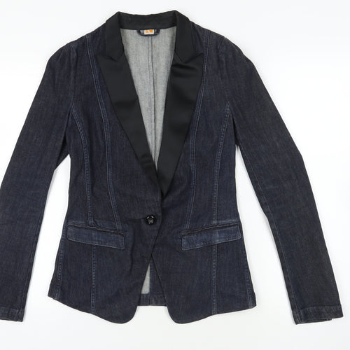 Boss Orange Blue Denim Blazer, Medium, Lined Casual Jacket