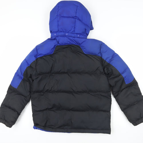 Polo Ralph Lauren Black & Blue Puffer Jacket, L, Hooded