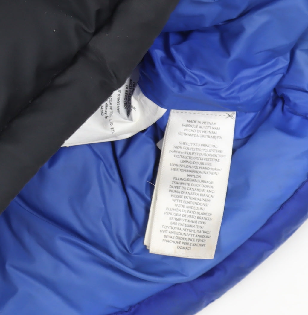 Polo Ralph Lauren Black & Blue Puffer Jacket, L, Hooded