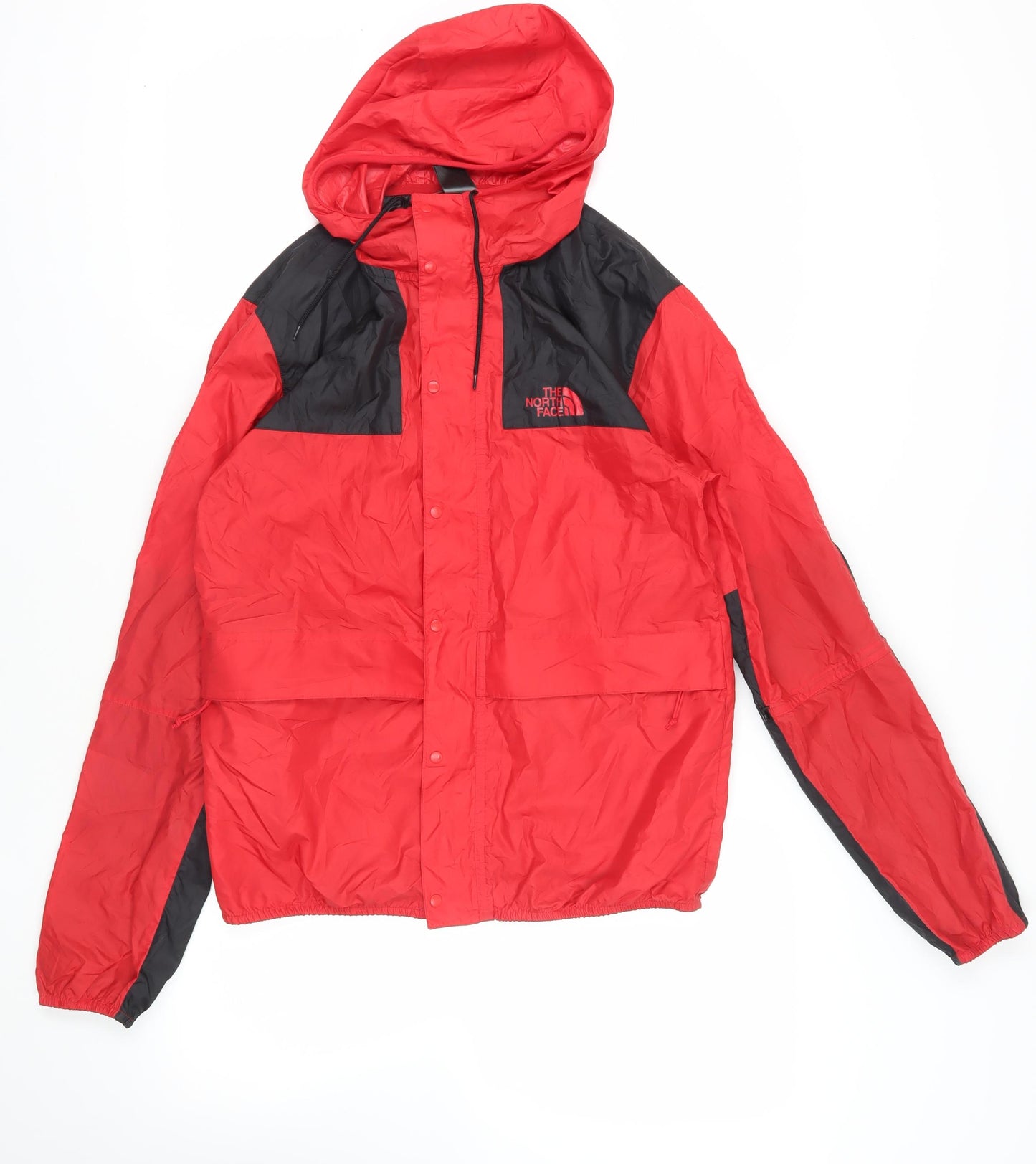 The North Face Red M Men's Hooded Windbreaker Jacket