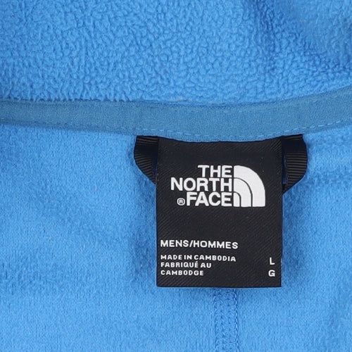The North Face Blue Fleece 1/4 Zip Sweatshirt, Size L