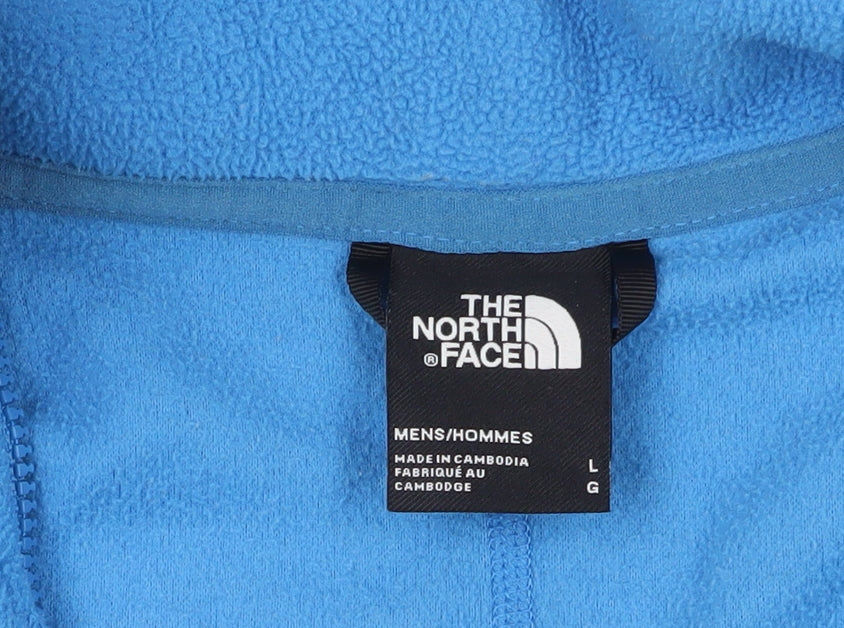 The North Face Blue Fleece 1/4 Zip Sweatshirt, Size L