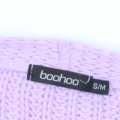 Boohoo Striped Chunky Knit Cardigan Multicolour M