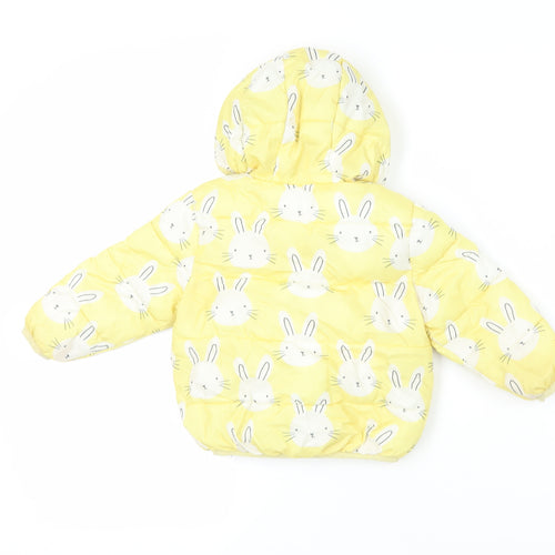 Marks and Spencer Yellow Bunny Baby Puffer Jacket