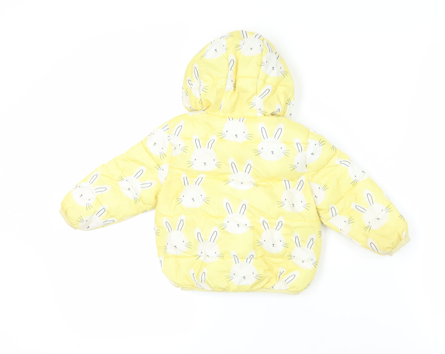 Marks and Spencer Yellow Bunny Baby Puffer Jacket