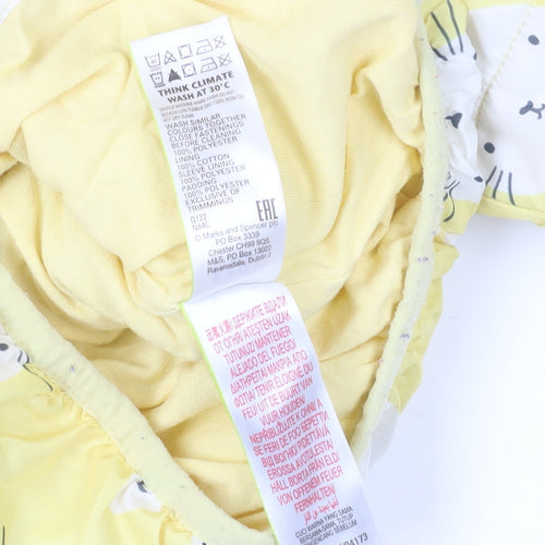Marks and Spencer Yellow Bunny Baby Puffer Jacket