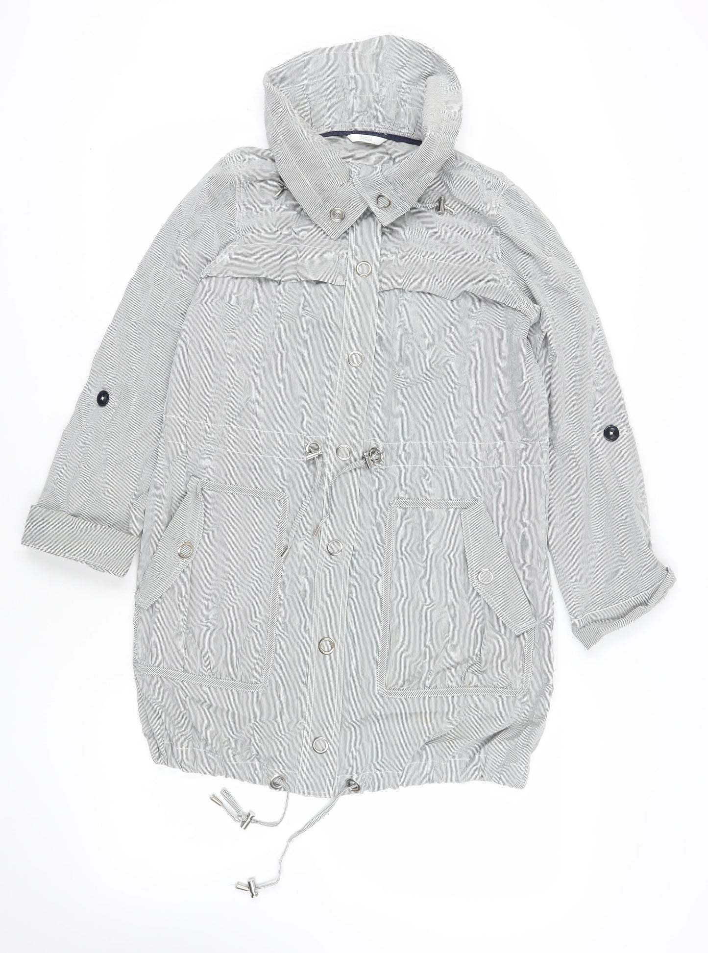 Marks & Spencer Grey Hooded Jacket Size 10