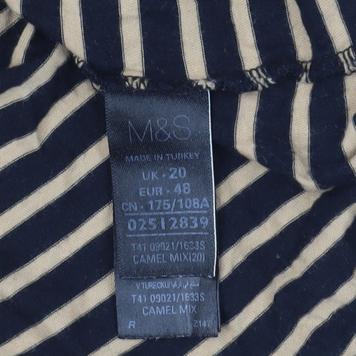 Marks and Spencer Multicoloured Striped Top UK 20