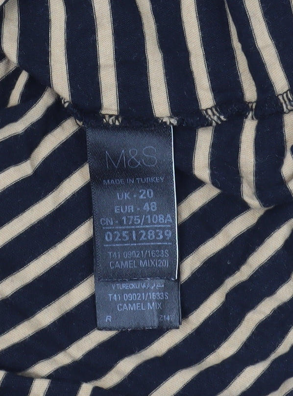 Marks and Spencer Multicoloured Striped Top UK 20
