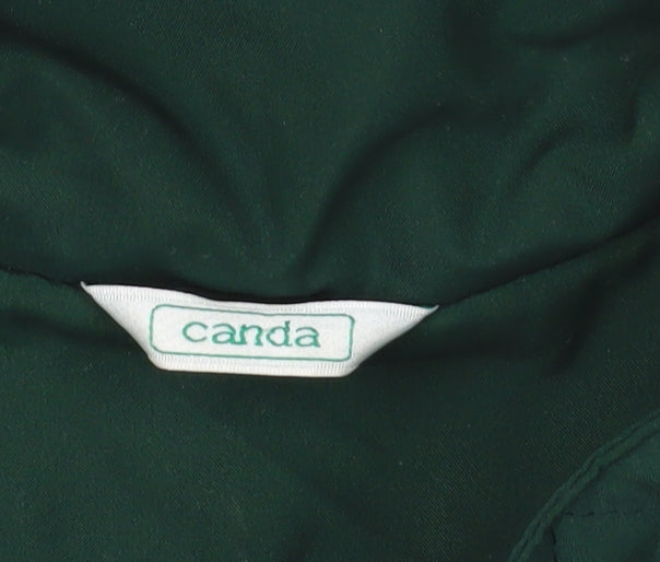 C&A Green Hooded Parka Coat Size 18