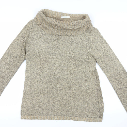 Marks and Spencer Beige Cowl Neck Pullover Jumper Size 14