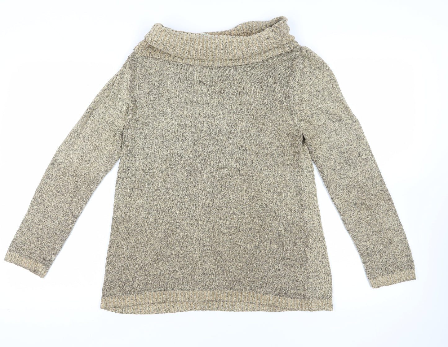 Marks and Spencer Beige Cowl Neck Pullover Jumper Size 14