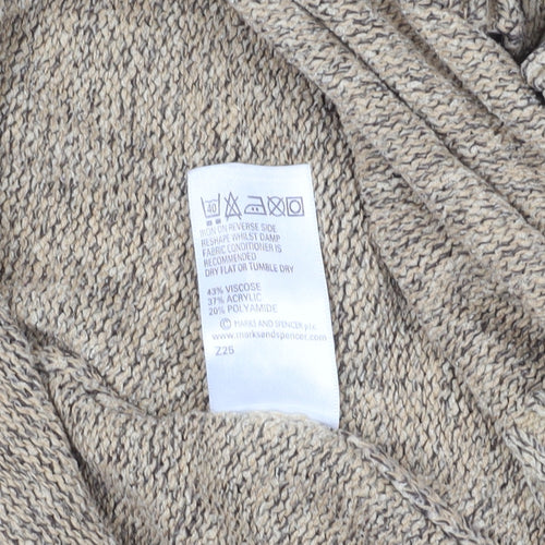 Marks and Spencer Beige Cowl Neck Pullover Jumper Size 14