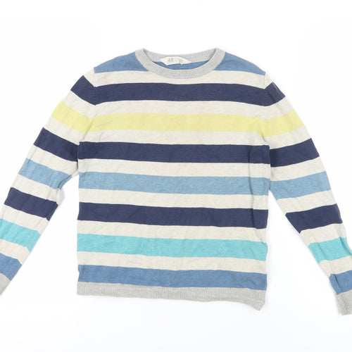 H&M Multicoloured Striped Boys Pullover Jumper