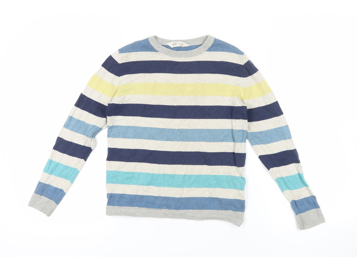 H&M Multicoloured Striped Boys Pullover Jumper