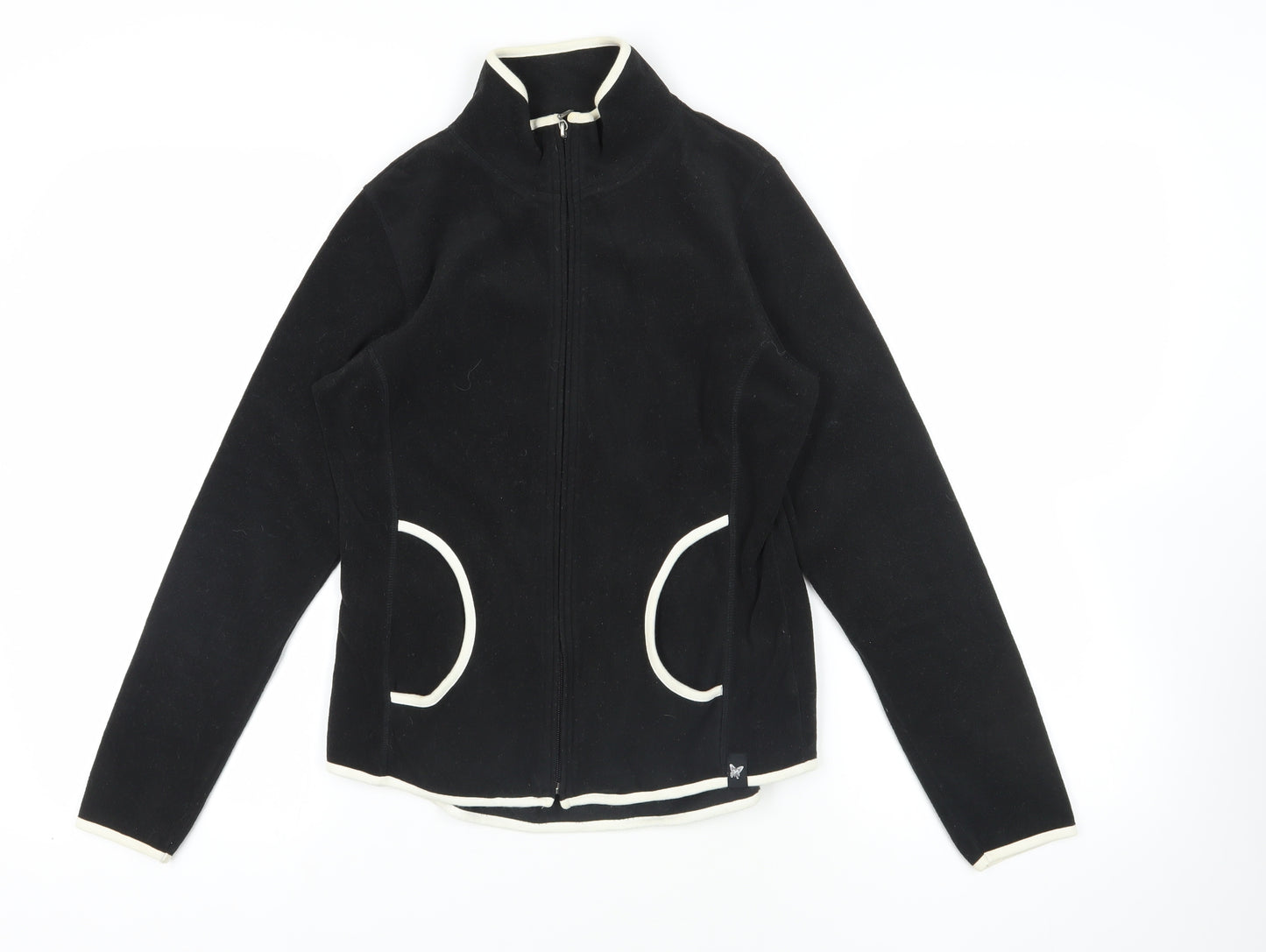 Next Black Fleece Jacket - Size 12, Vintage Style