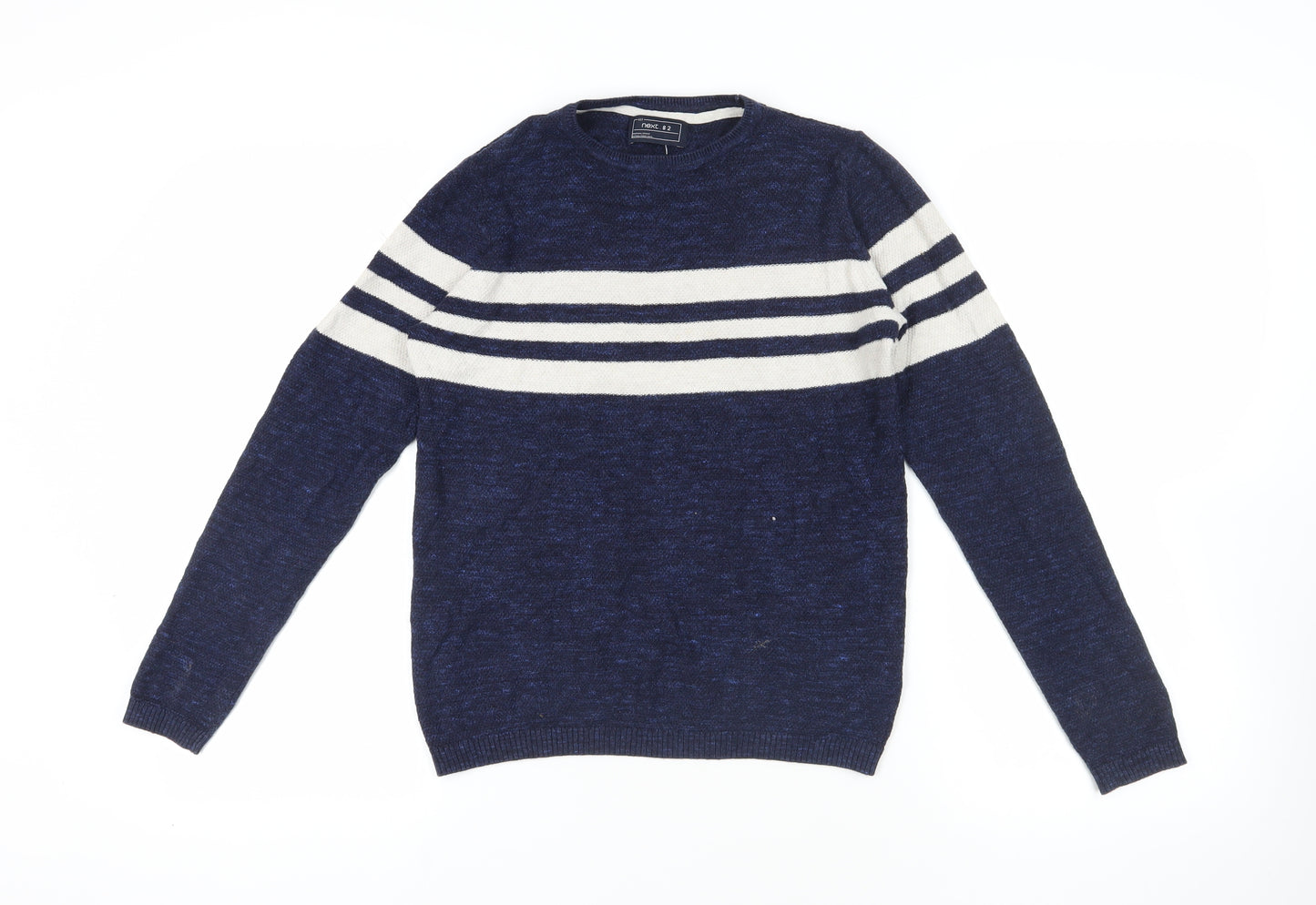 Next Blue Striped Boys Pullover Jumper, 12 Years, Cotton