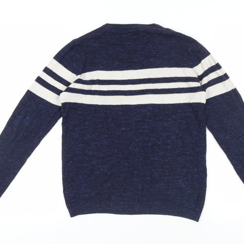 Next Blue Striped Boys Pullover Jumper, 12 Years, Cotton