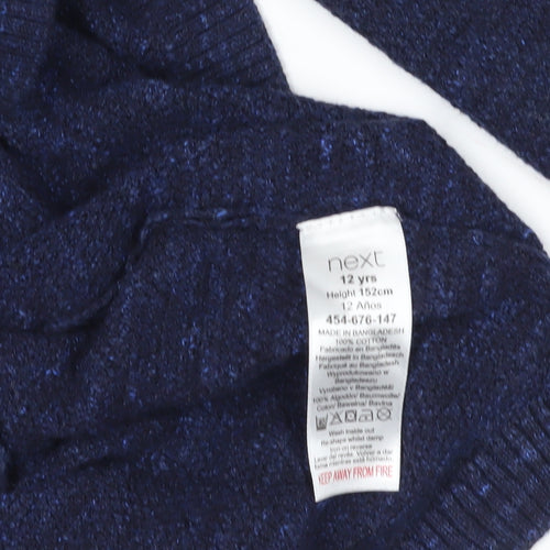 Next Blue Striped Boys Pullover Jumper, 12 Years, Cotton