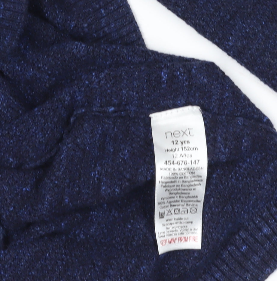 Next Blue Striped Boys Pullover Jumper, 12 Years, Cotton
