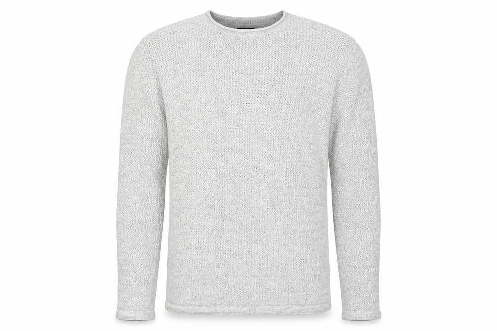 Front view of Next Grey Crew Neck Cotton Jumper, size M