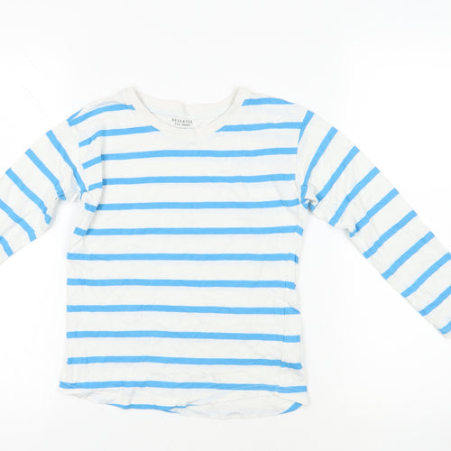 Reserved Boys Stripe T-Shirt, Blue & White, 8-9 Years