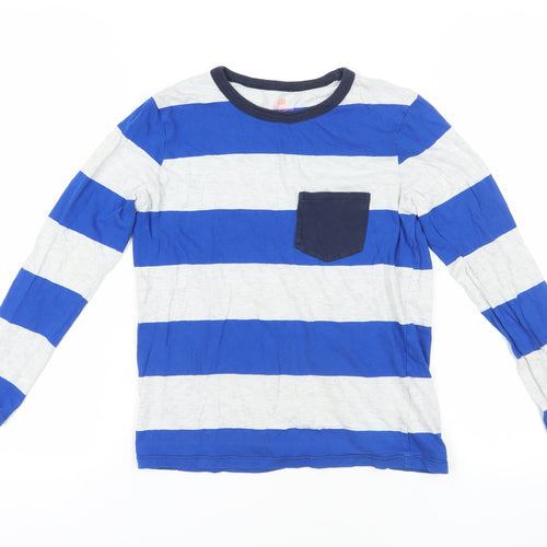 H&M Blue Striped Boys Long Sleeve T-Shirt - 11-12 Yrs