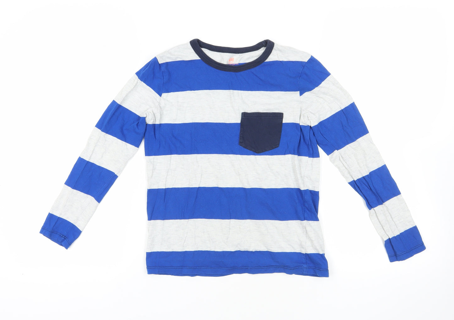 H&M Blue Striped Boys Long Sleeve T-Shirt - 11-12 Yrs